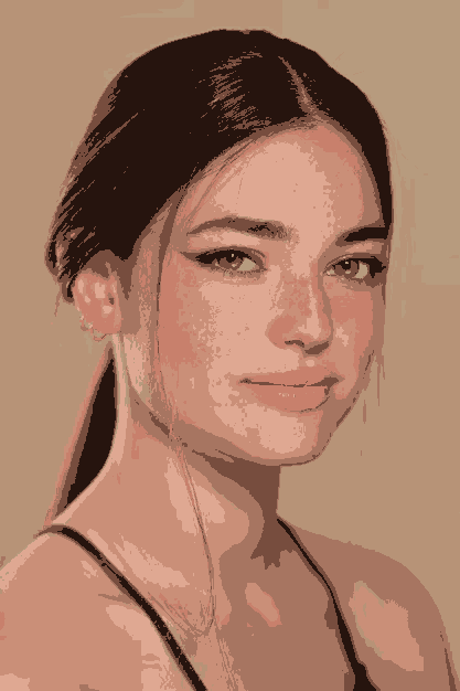 Image of a woman using 8 colors